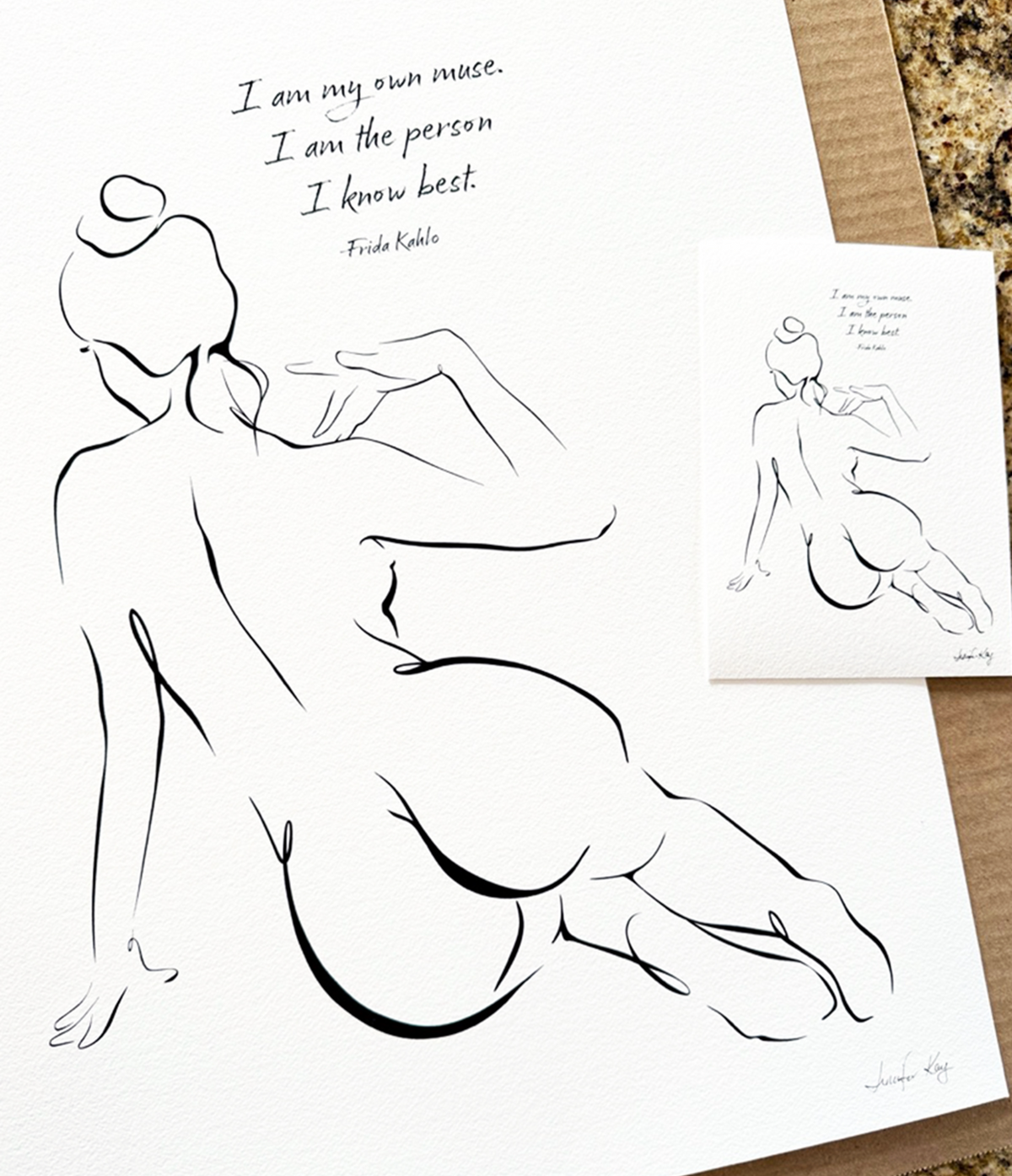Two prints of "Muse,&
