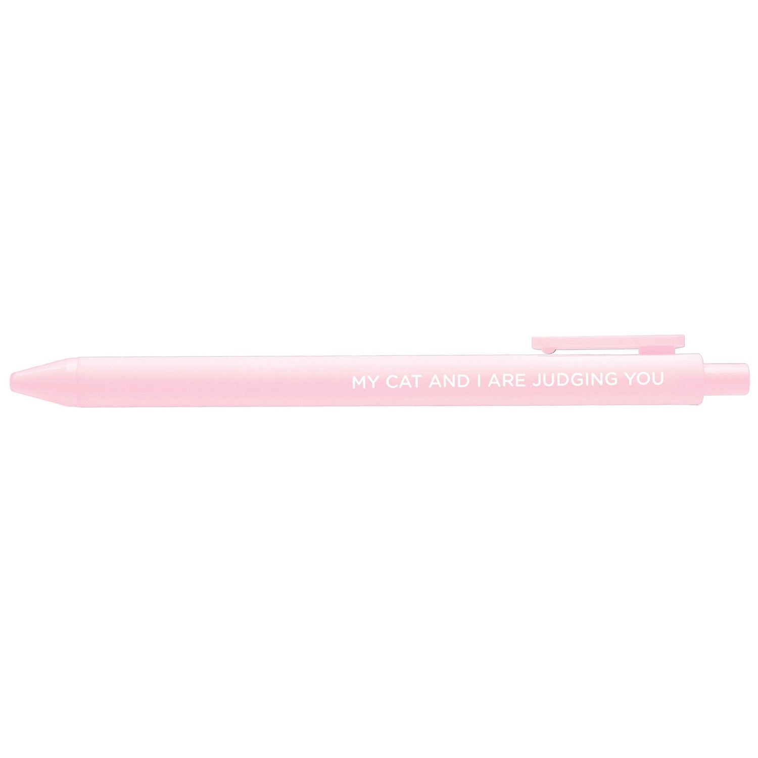 My Cat and I Are Judging You pen styled — funny cat desk pen by MangoIllustrated