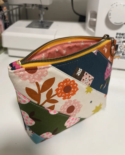Small Quilted Zipper Pouch | Makeup or Travel Pouch