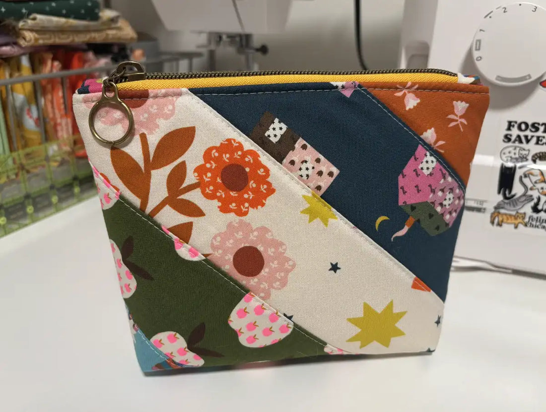 Small Quilted Zipper Pouch | Makeup or Travel Pouch