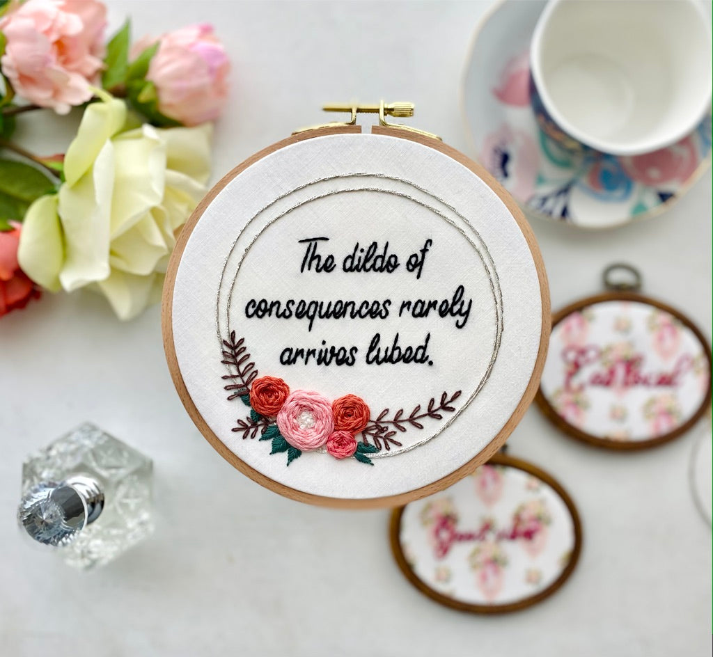 Dildo of Consequences // Embroidery PDF Pattern Download 6 inch