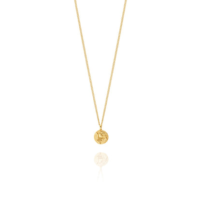 Rose &amp; Ruby Reversible Pendant Gold Necklace