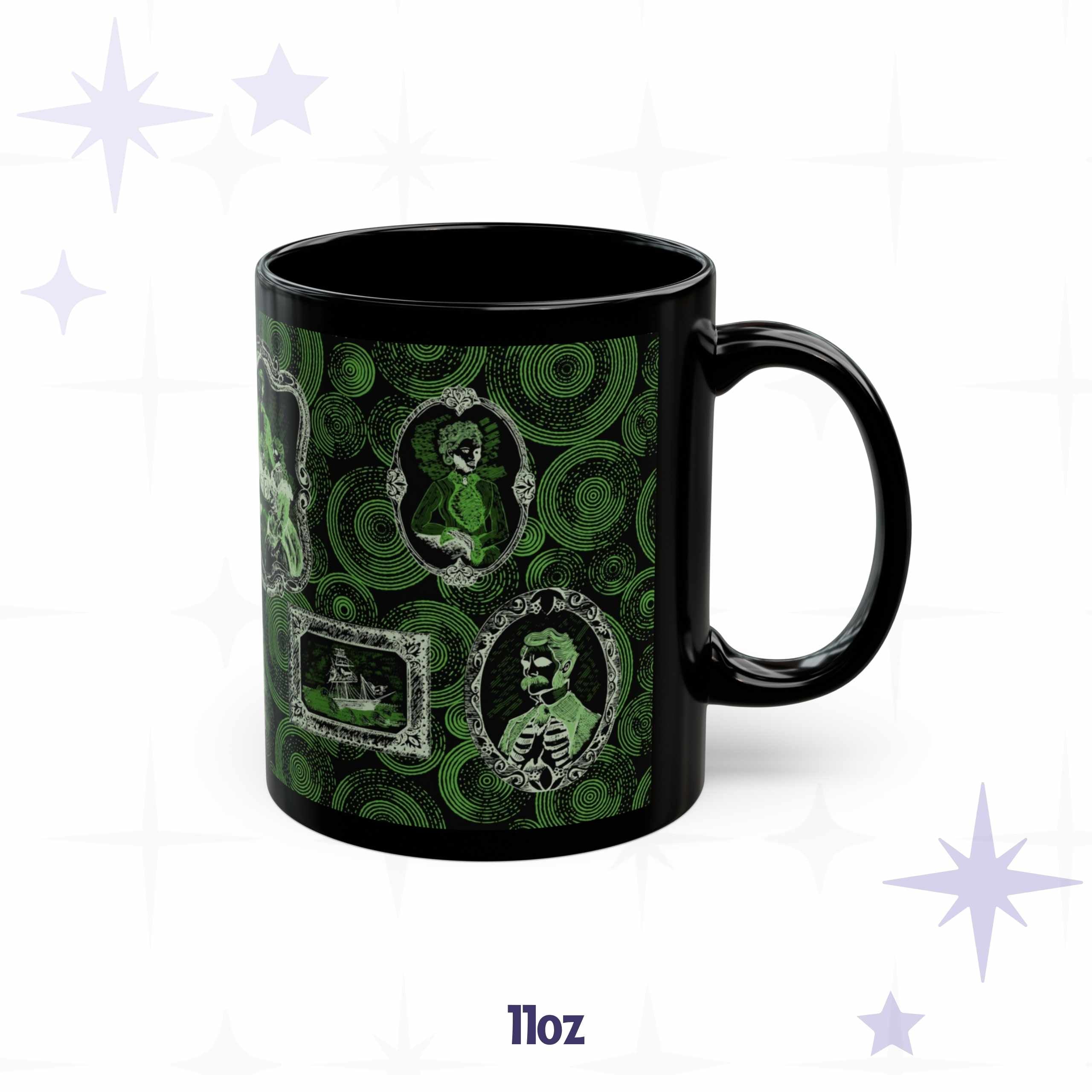 Domestic Zombie Portrait Gallery Mug, Neon Green