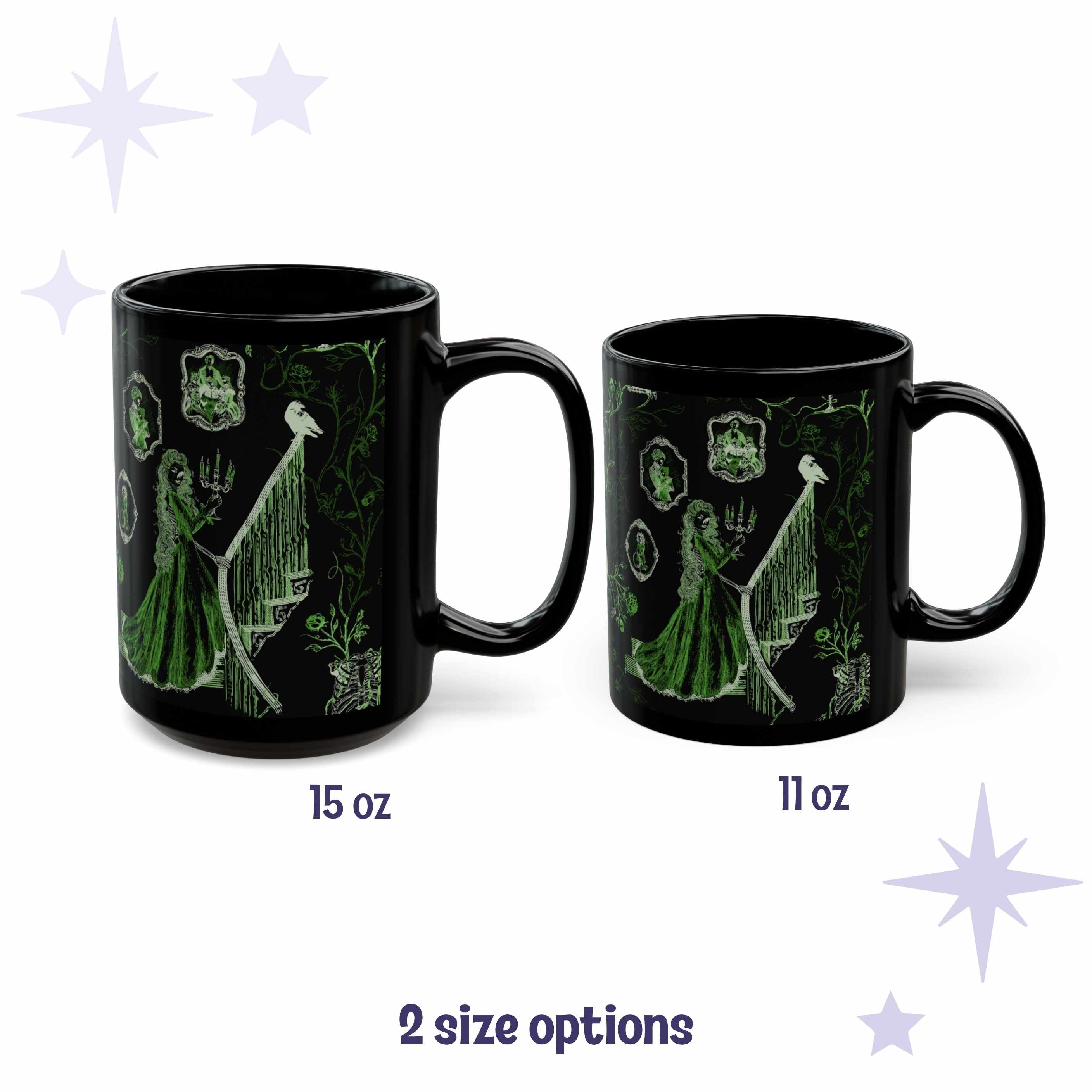 Domestic Zombie Toile Mug, Neon Green
