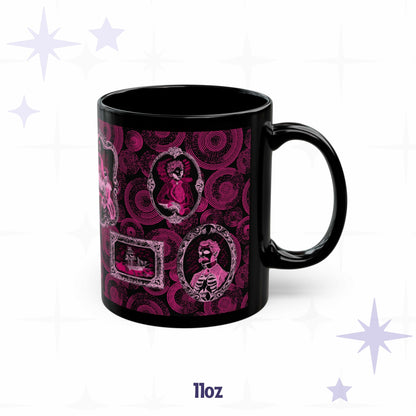 Domestic Zombie Portrait Gallery Mug, Neon Pink