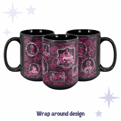 Domestic Zombie Portrait Gallery Mug, Neon Pink