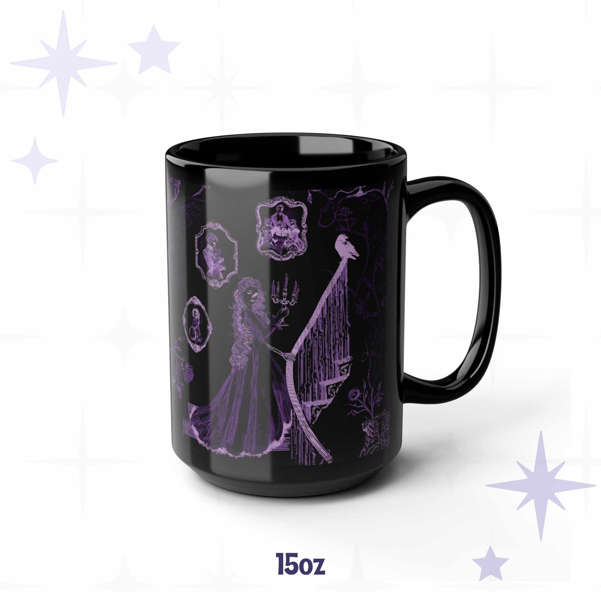 Domestic Zombie Toile Mug, Neon Purple