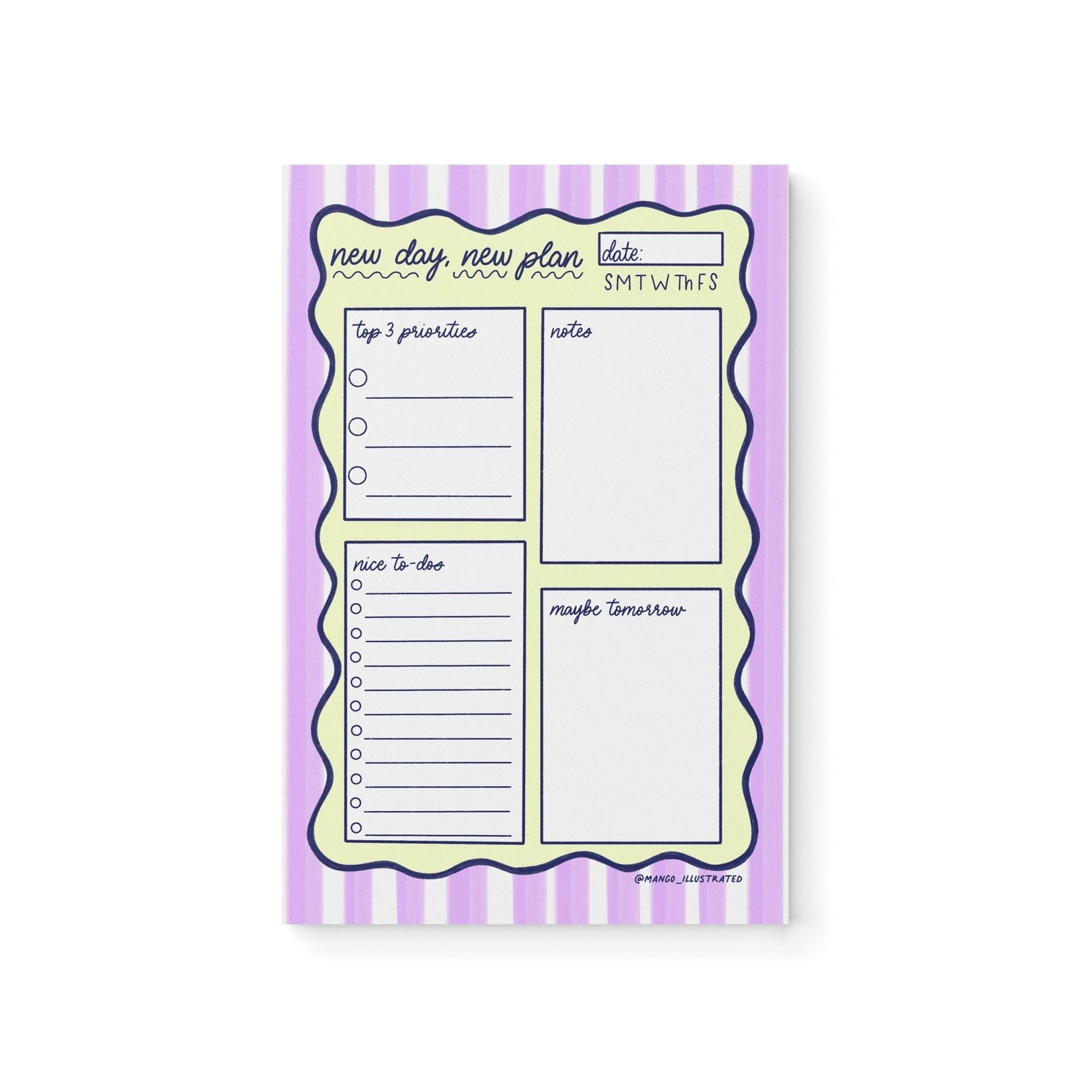 New Day New Plan Daily Planner Notepad