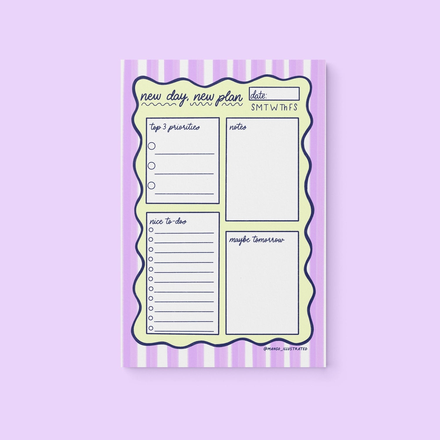 New Day New Plan Daily Planner Notepad