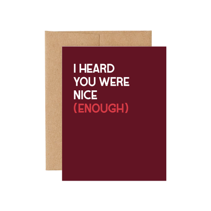 I Heard You Were Nice Holiday Card