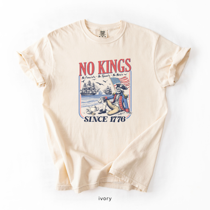 No Kings Since 1776 Shirt – Anti Fascist Patriotic Tee