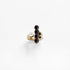 North Star handmade black lava rock and pearl ring by Pichulik, ethical artisan jewelry brand, sustainable handmade jewelry Cape Town South Africa