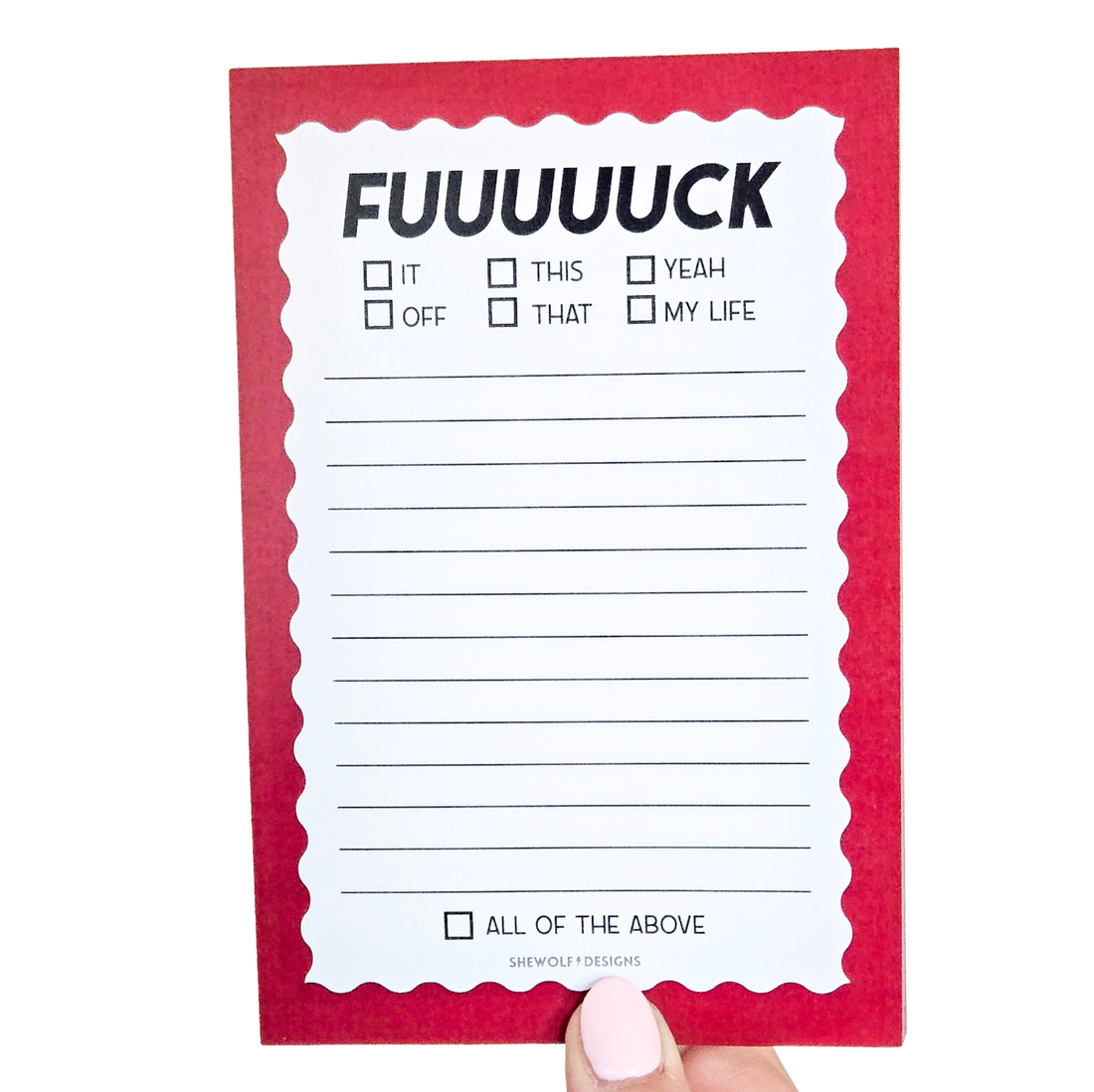 Fuck Checklist Notepad