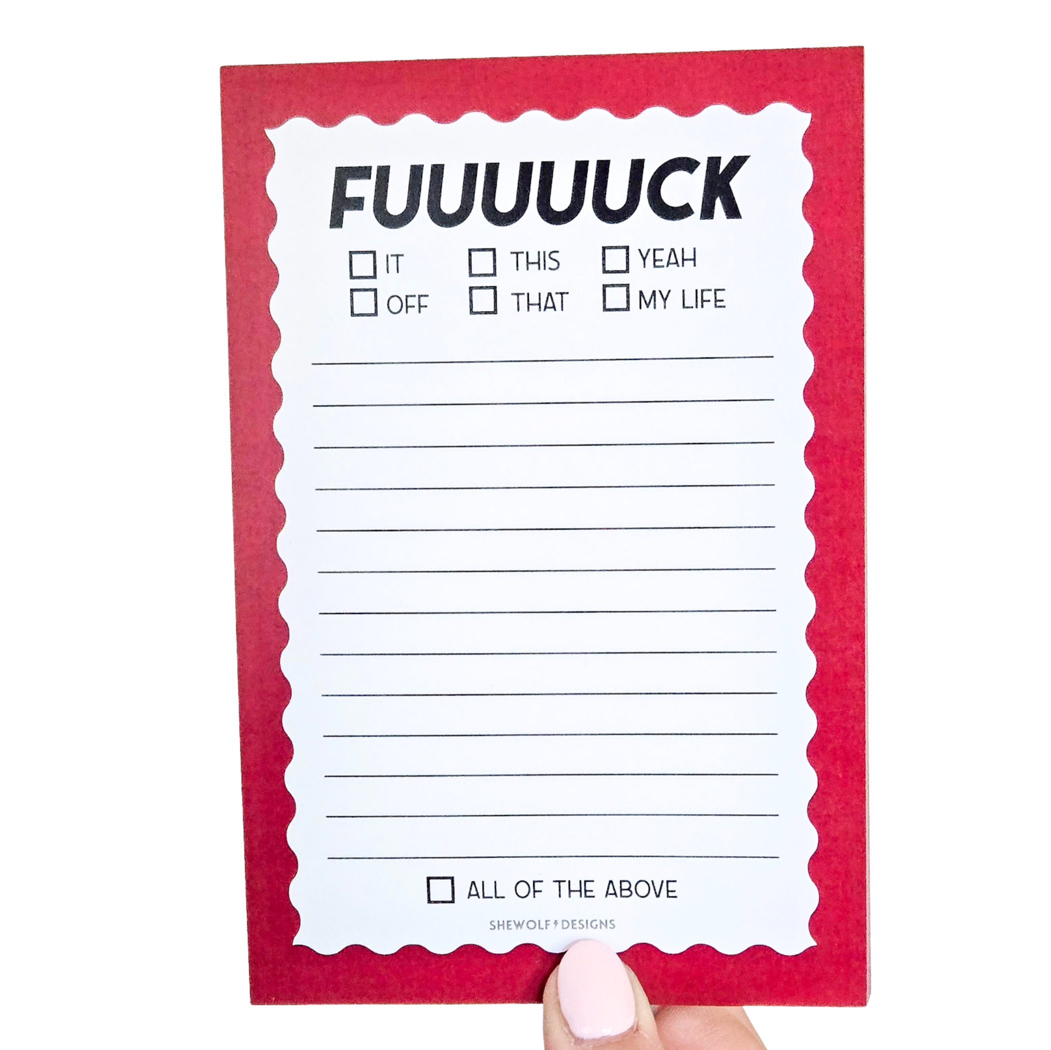Fuck Checklist Notepad