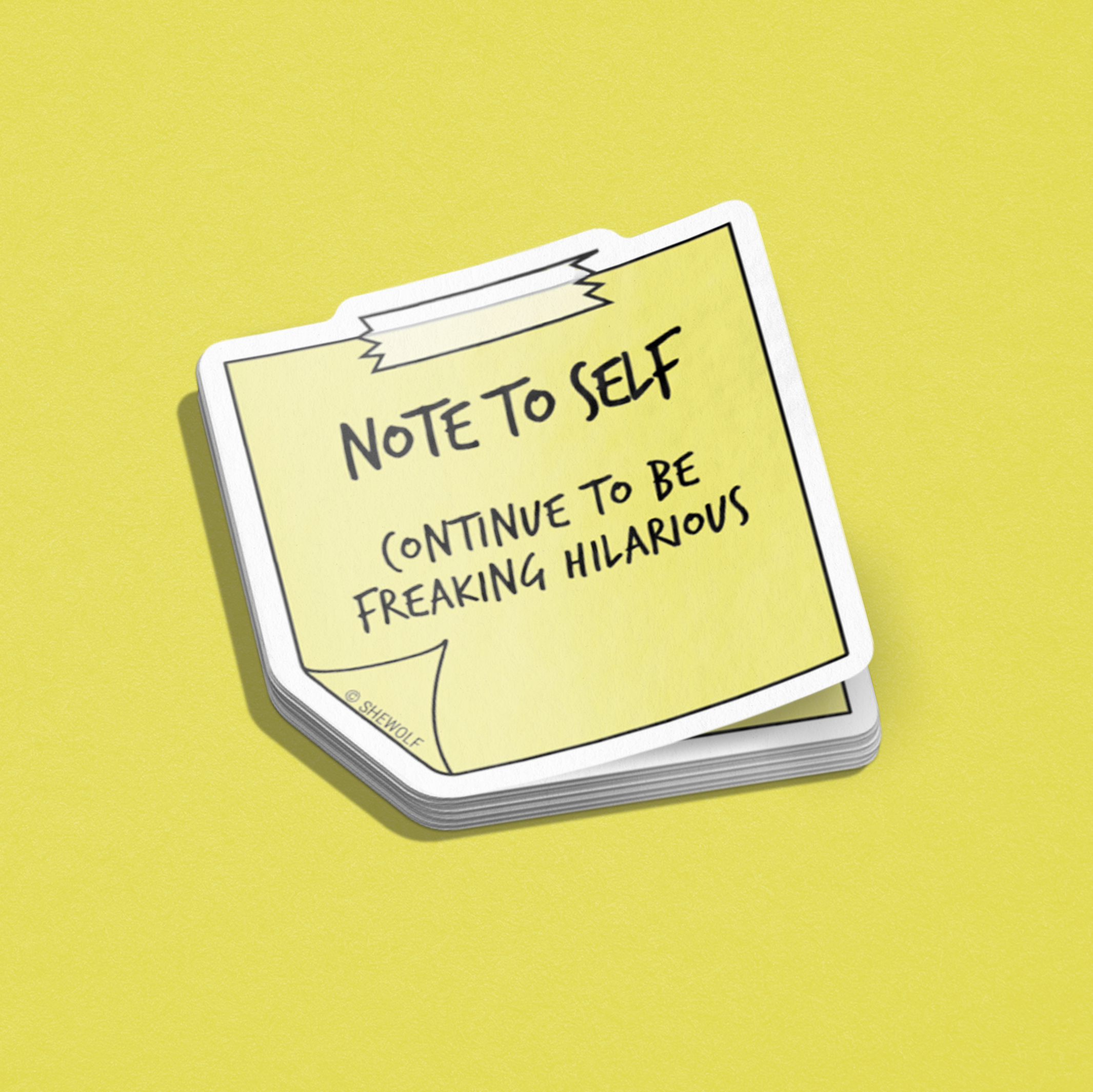 Note to self sticker