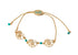 ocracoke  triple slider bracelet with atlantic natica shells with turquoise accents  tbabbr0007-gold