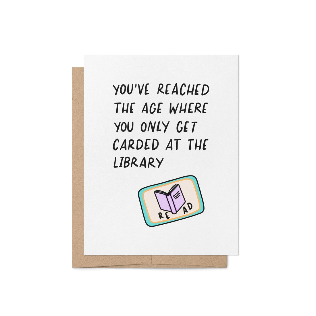 Only Get Carded at the Library Birthday Card - MangoIllustrated - Greeting Cards