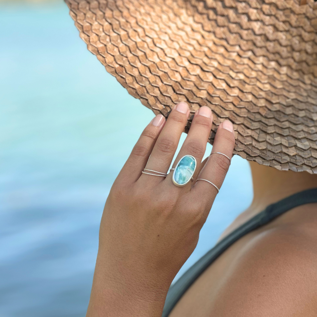 Sterling Silver Stacking Ring - Hammered