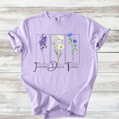 Subtle FDT Tshirt, Wildflower Foxtrot Delta Tango Shirt