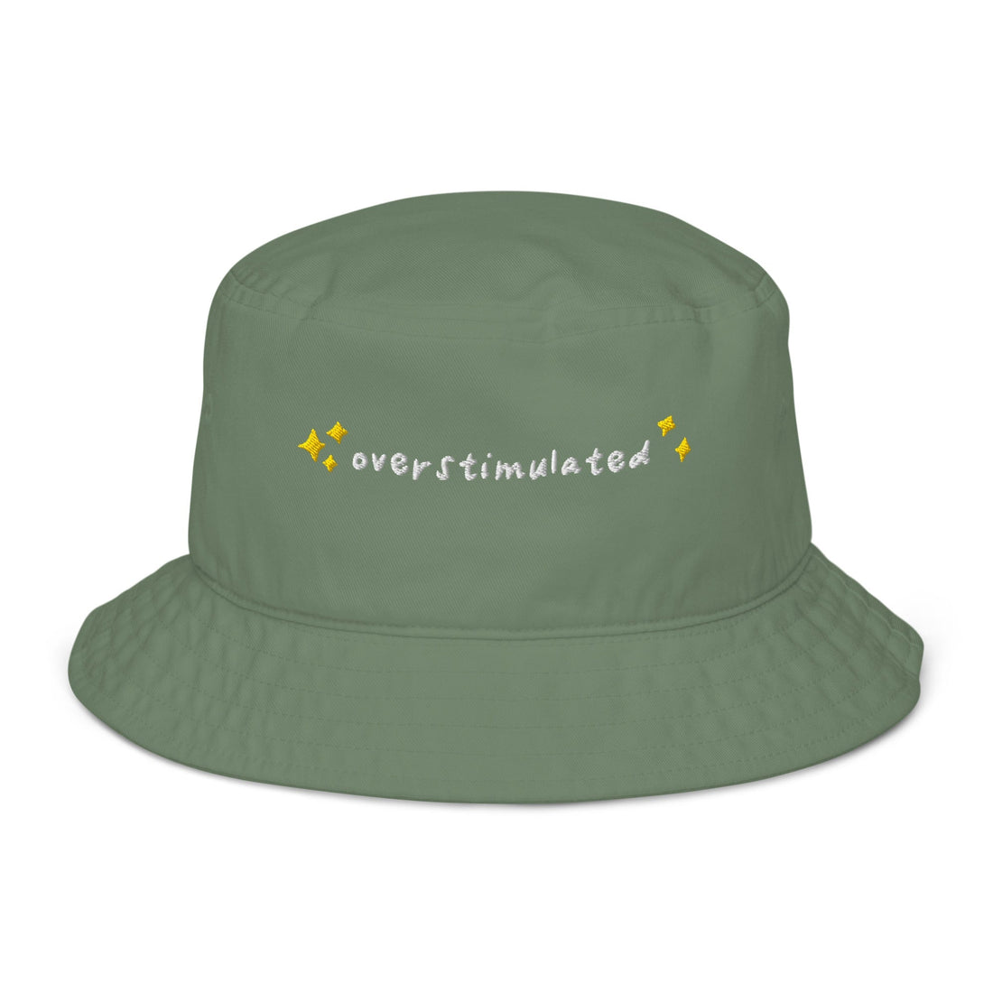 Overstimulated Embroidered Organic Cotton Bucket Hat