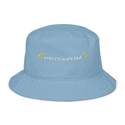 Overstimulated Embroidered Organic Cotton Bucket Hat