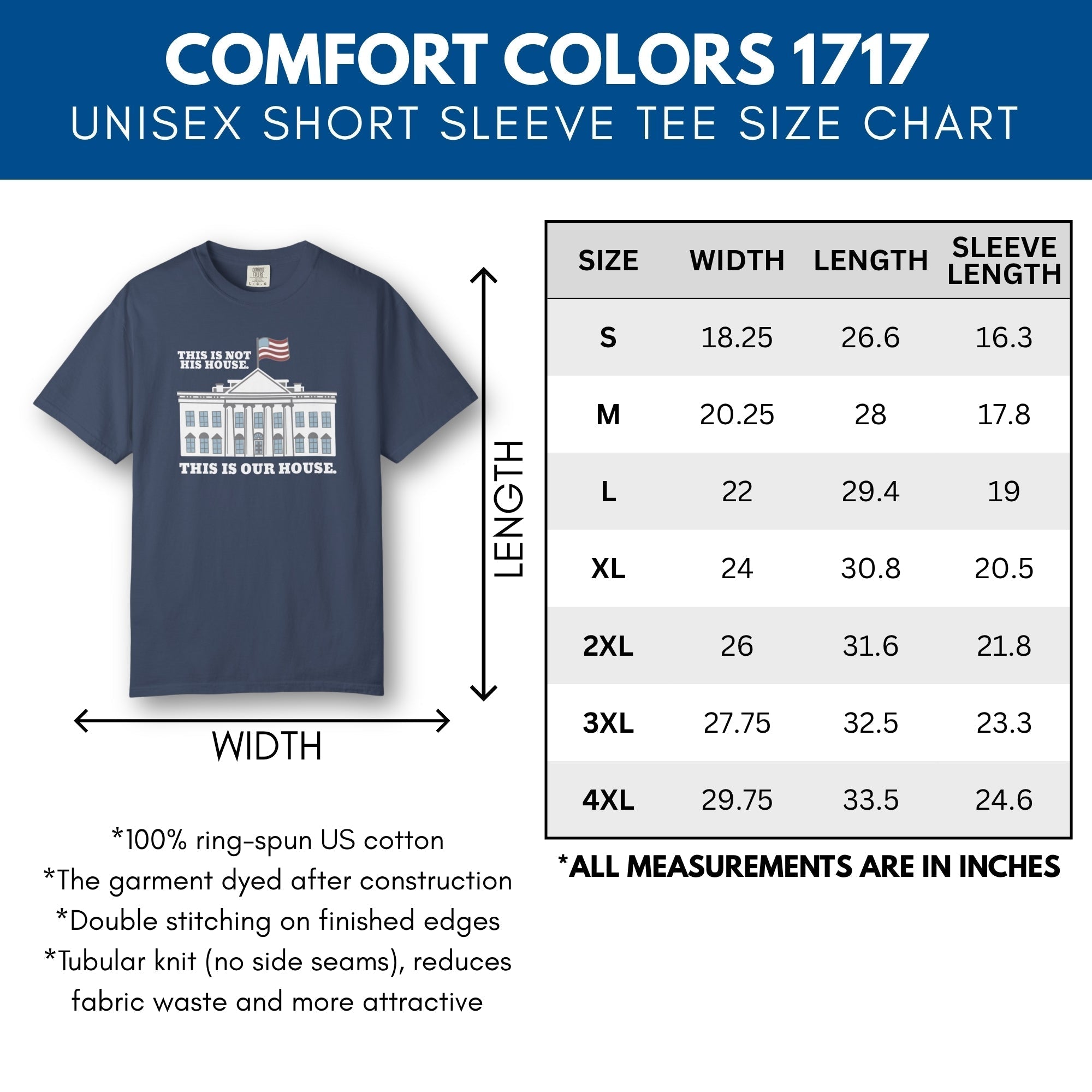 our-house-white-house-unisex-tshirt-patriotic-anti-trump-graphic-tee-comfort-colors-resistance-top-protest-shirt-size-chart