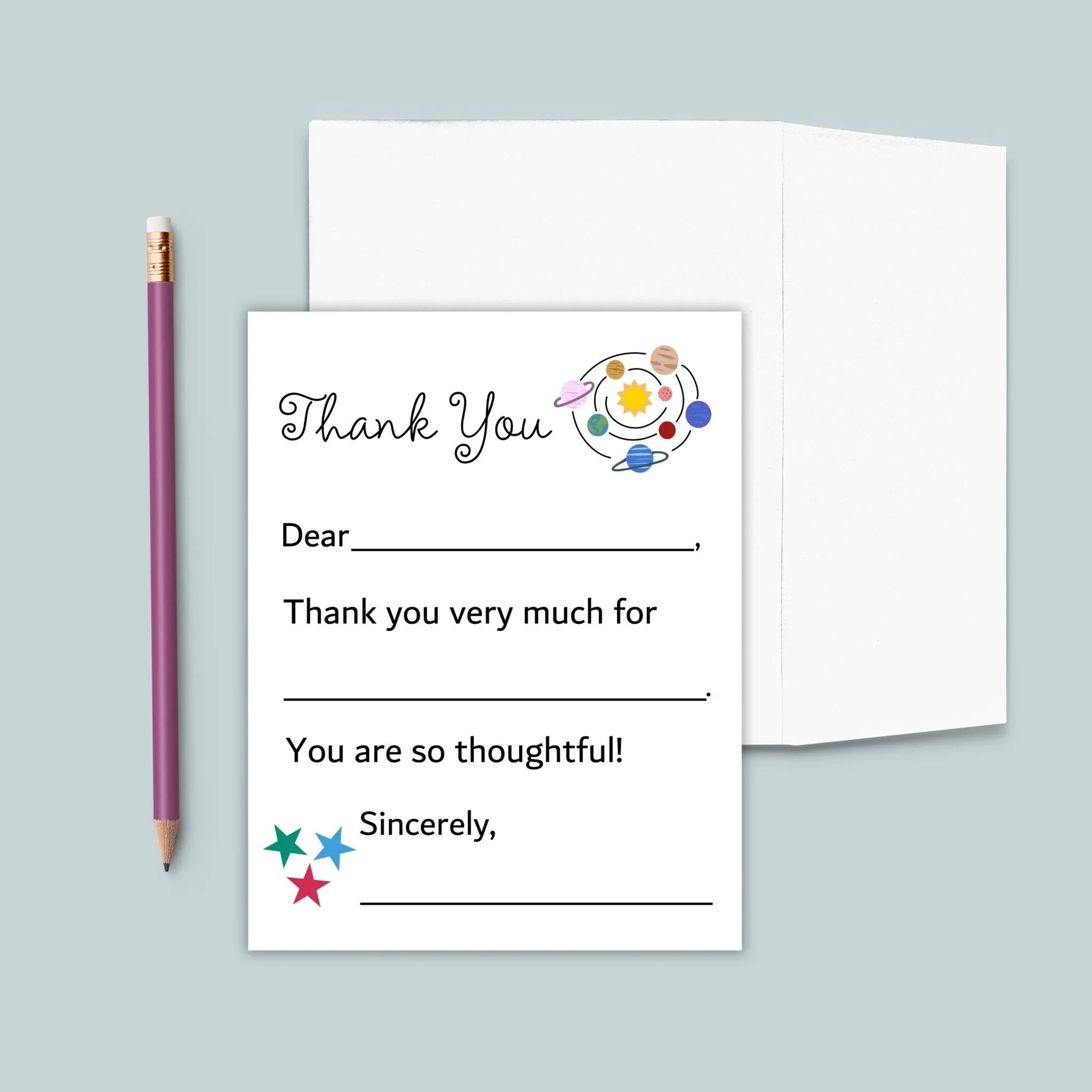 Outer Space - Fill-in Thank You Notes - The Note House