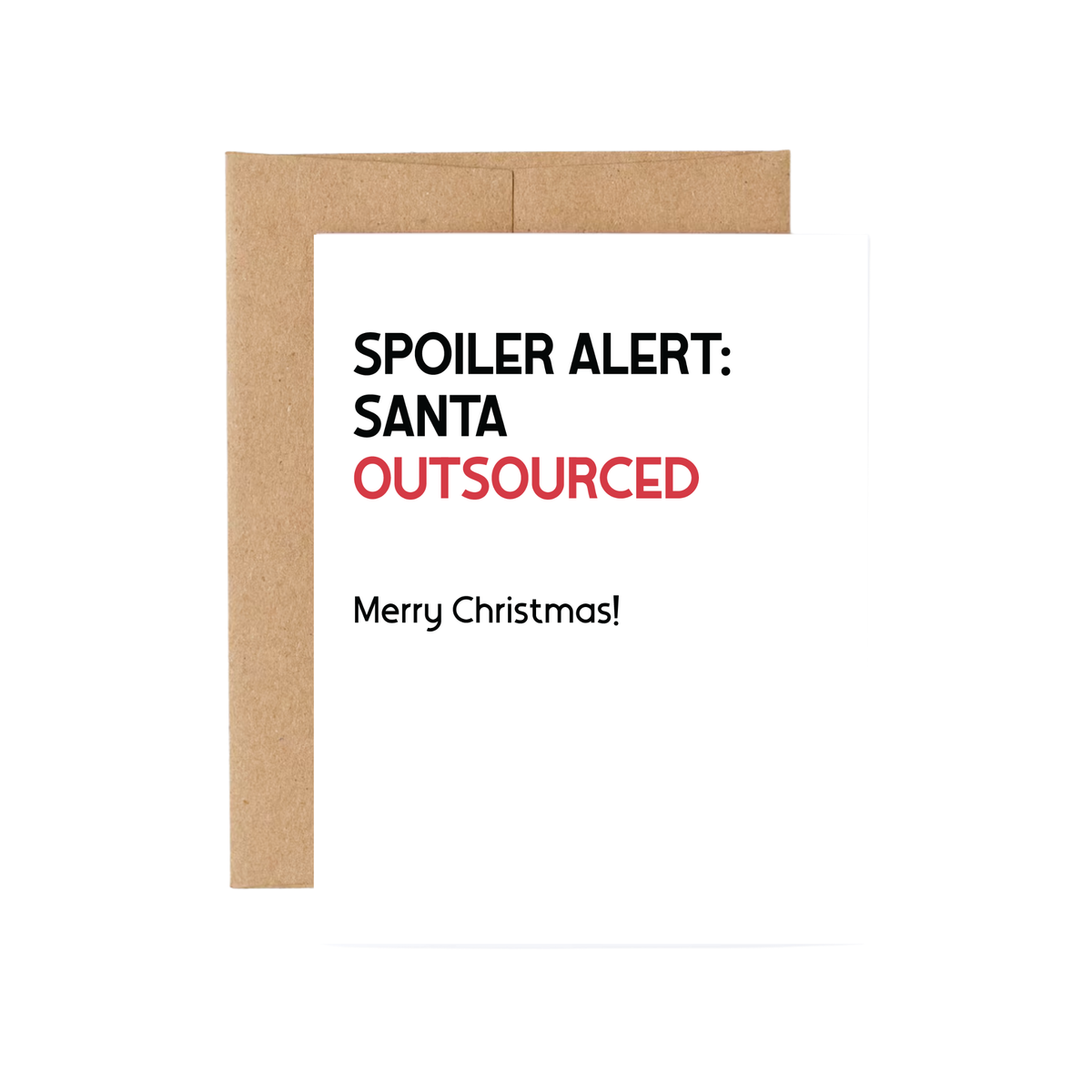 Santa Outsourced Christmas Card