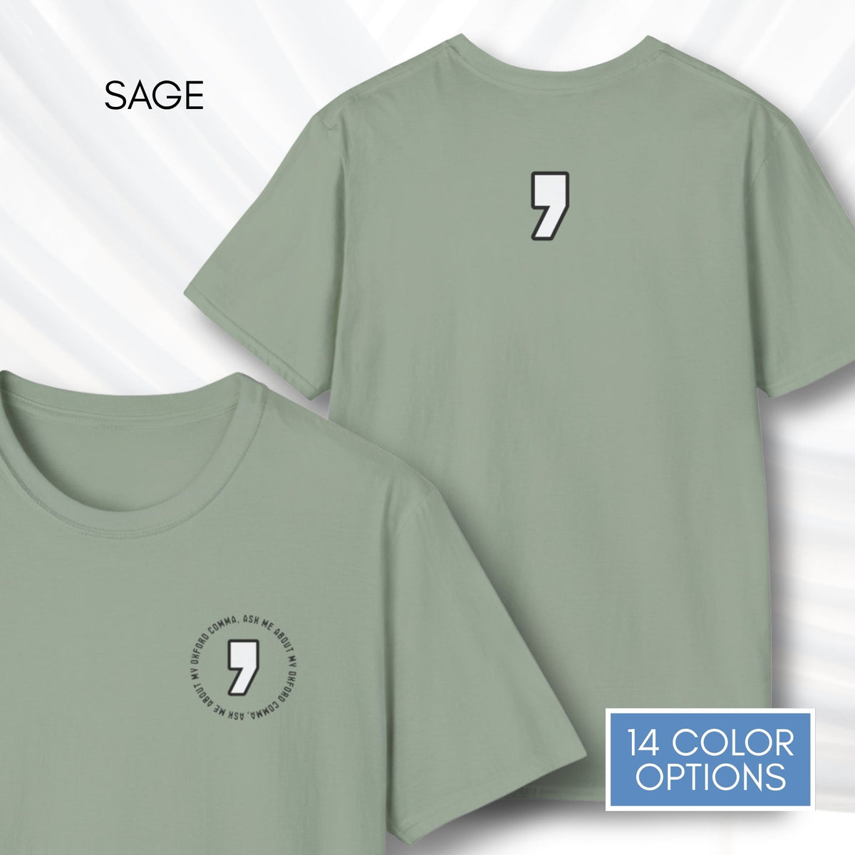 oxford-comma-unisex-crewneck-tshirt-literary-apparel-english-language-tee-teacher-gift-language-arts-sage