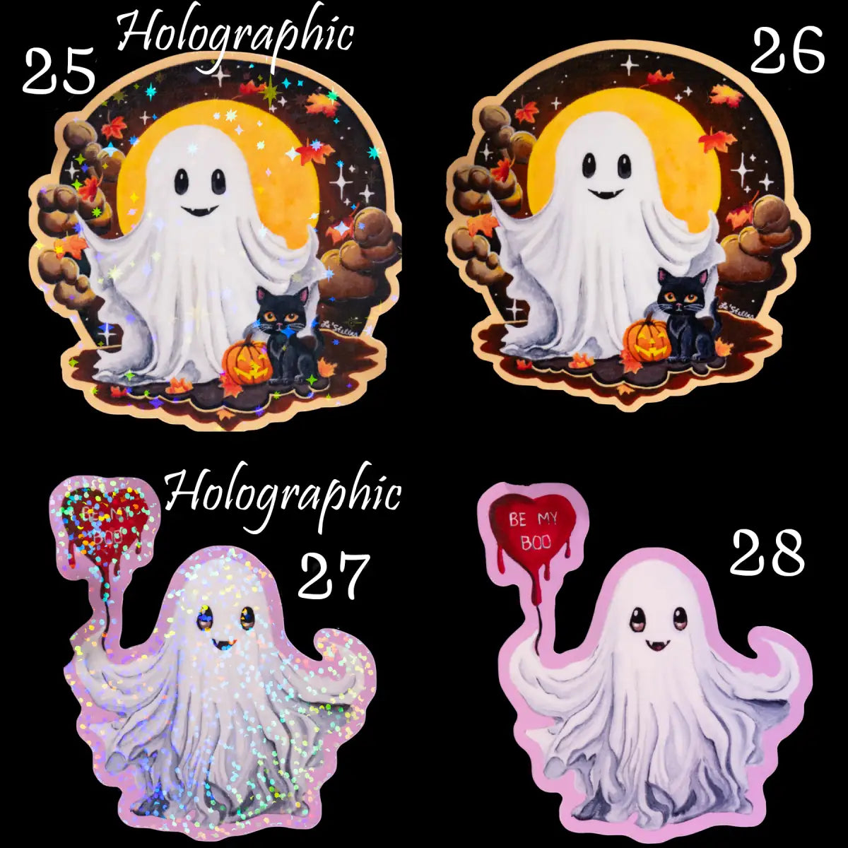 Set of Three Stickers, Dark Fantasy and Gothic Original Paintings