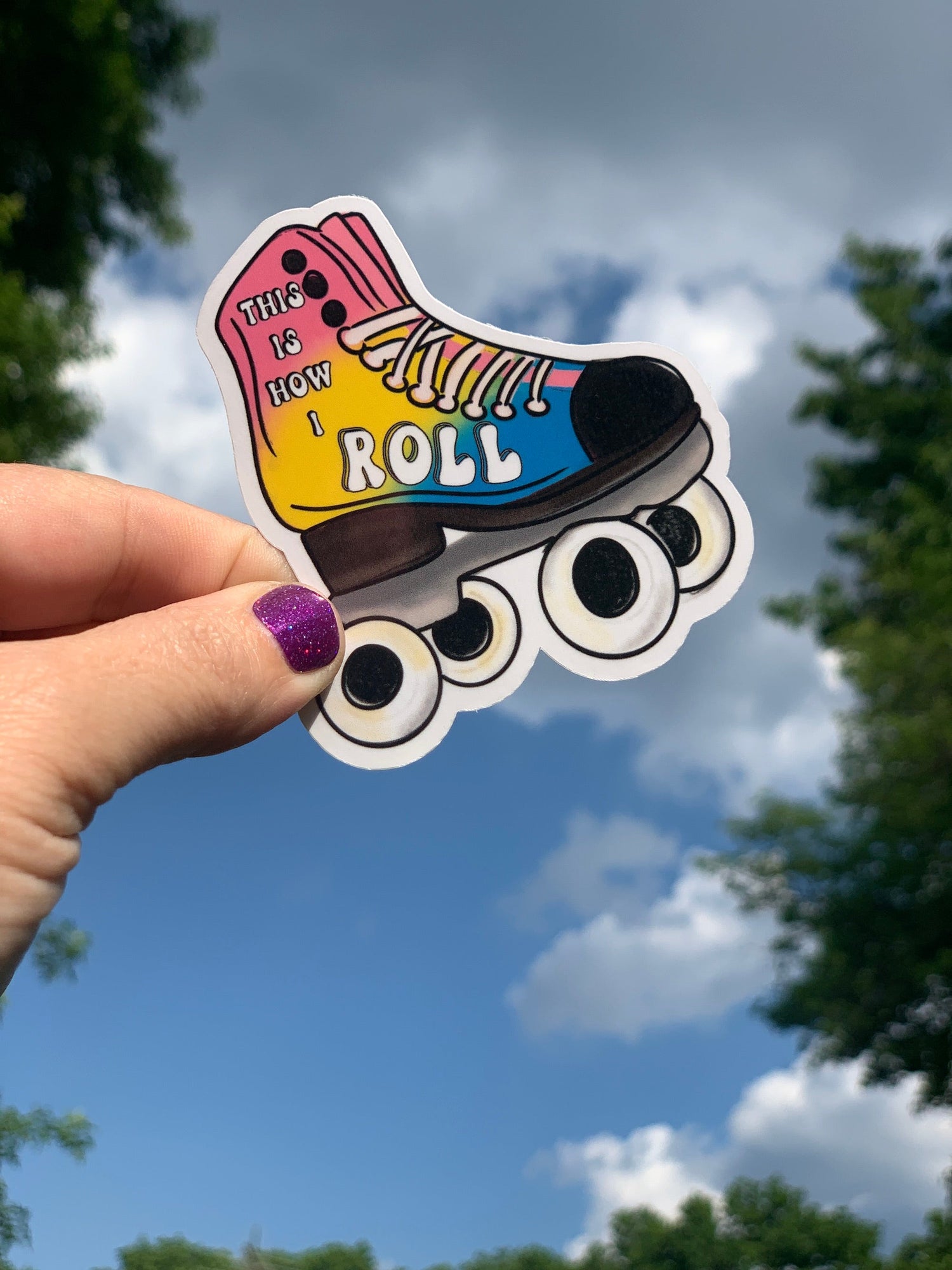 LGBTQ+ Pride Roller Skate Handmade Stickers