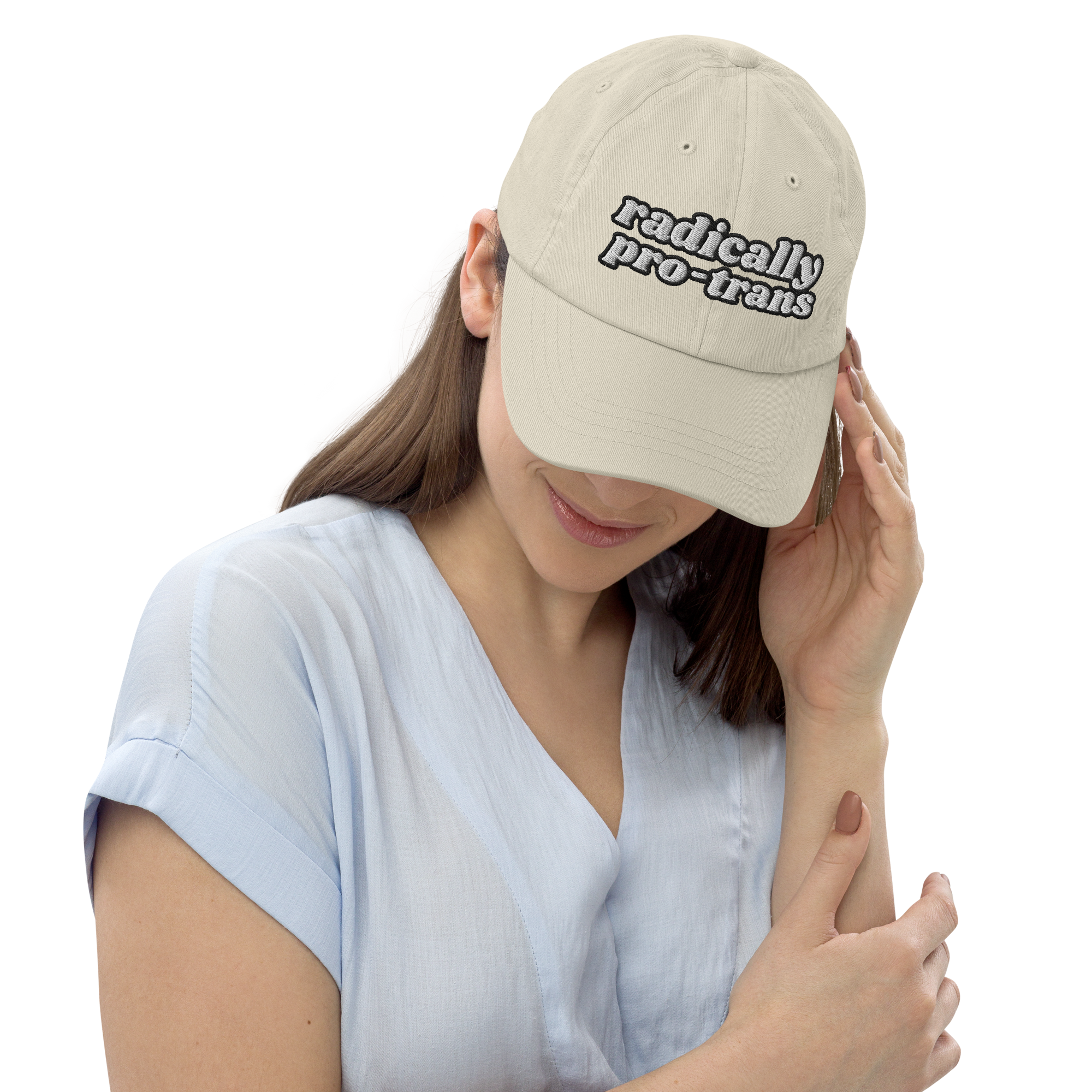 Radically Pro-Trans Pastel Dad Hat - 10% Donated to Transgender Law Center