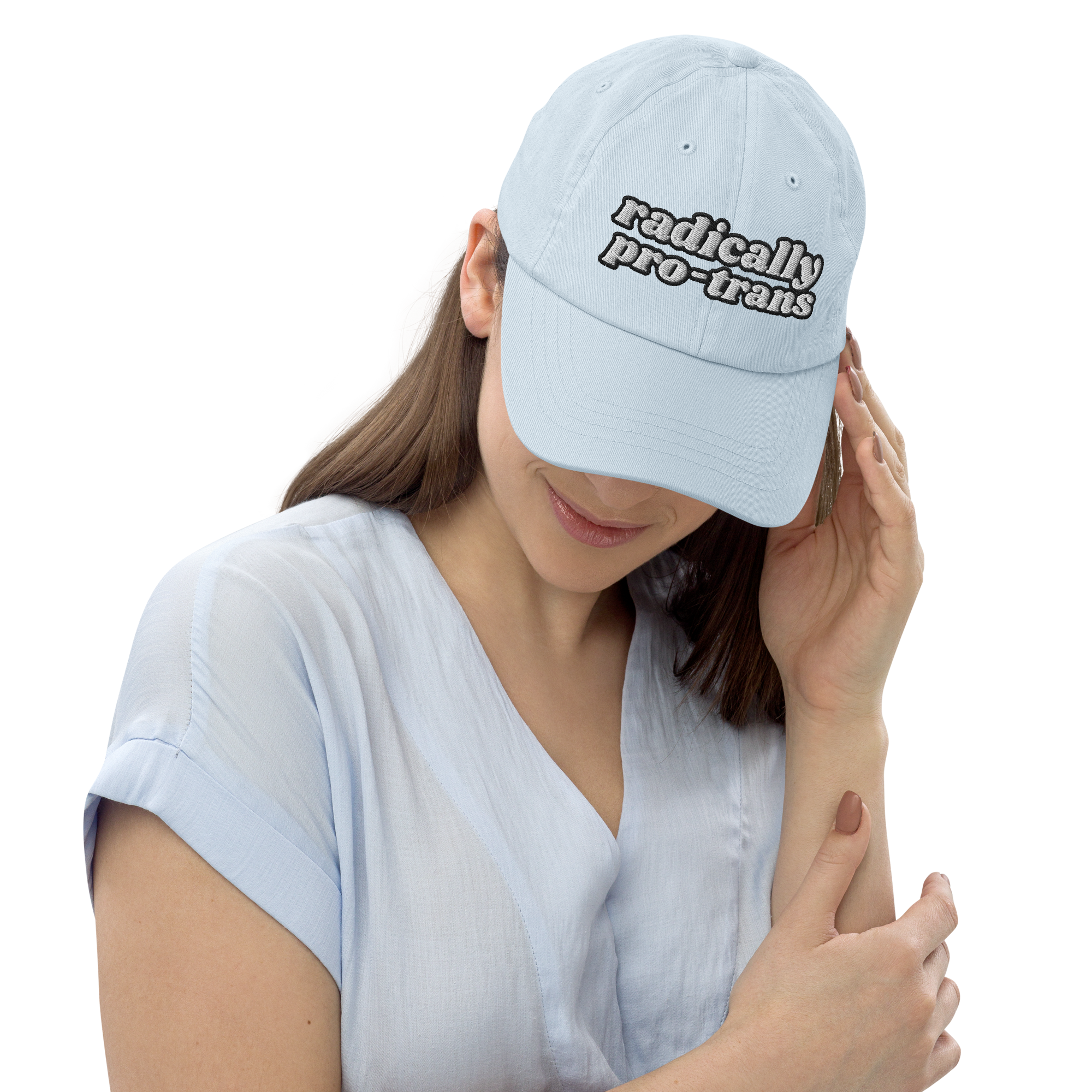 Radically Pro-Trans Pastel Dad Hat - 10% Donated to Transgender Law Center