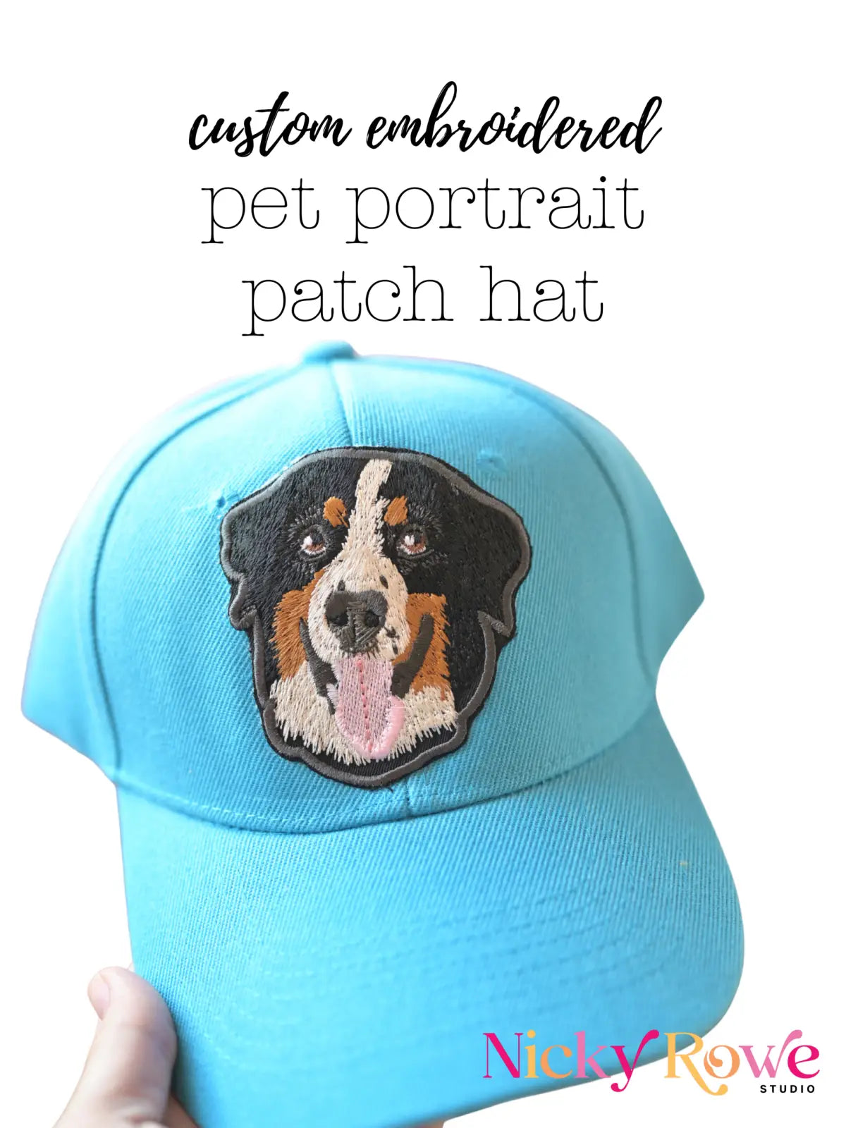 Custom Embroidered Pet Portrait Hat - Trucker Hat Style
