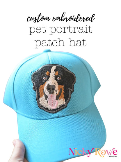 Custom Embroidered Pet Portrait Hat - Trucker Hat Style