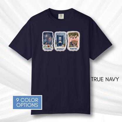 patriotic-subtle-fdt-independence-day-tee-july-4th-tshirt-democratic-activist-anti-trump-parade-apparel-hand-drawn-art-true-navy