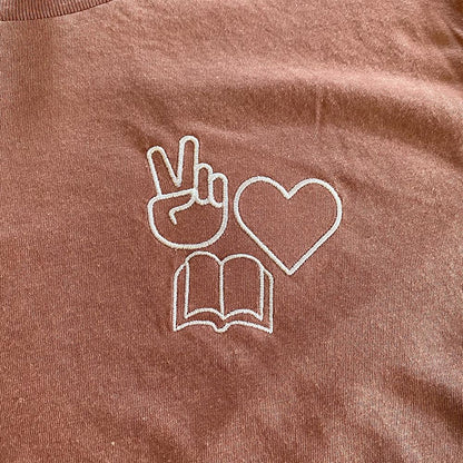 Peace, Love, Books Classic Tee - Kind Cotton