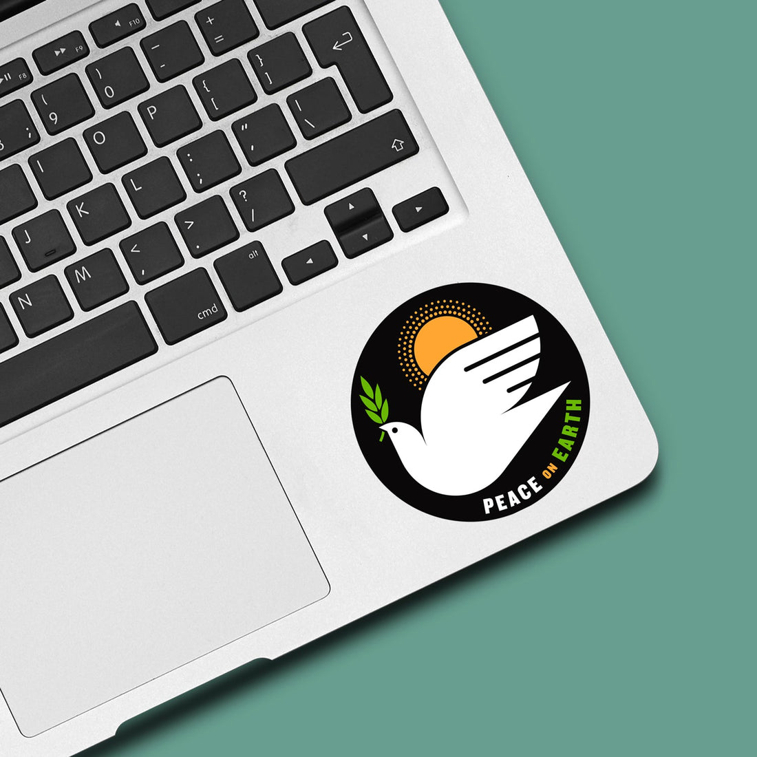 Peace On Earth Sticker Peacebird Round 3x3 inch Vinyl Sticker