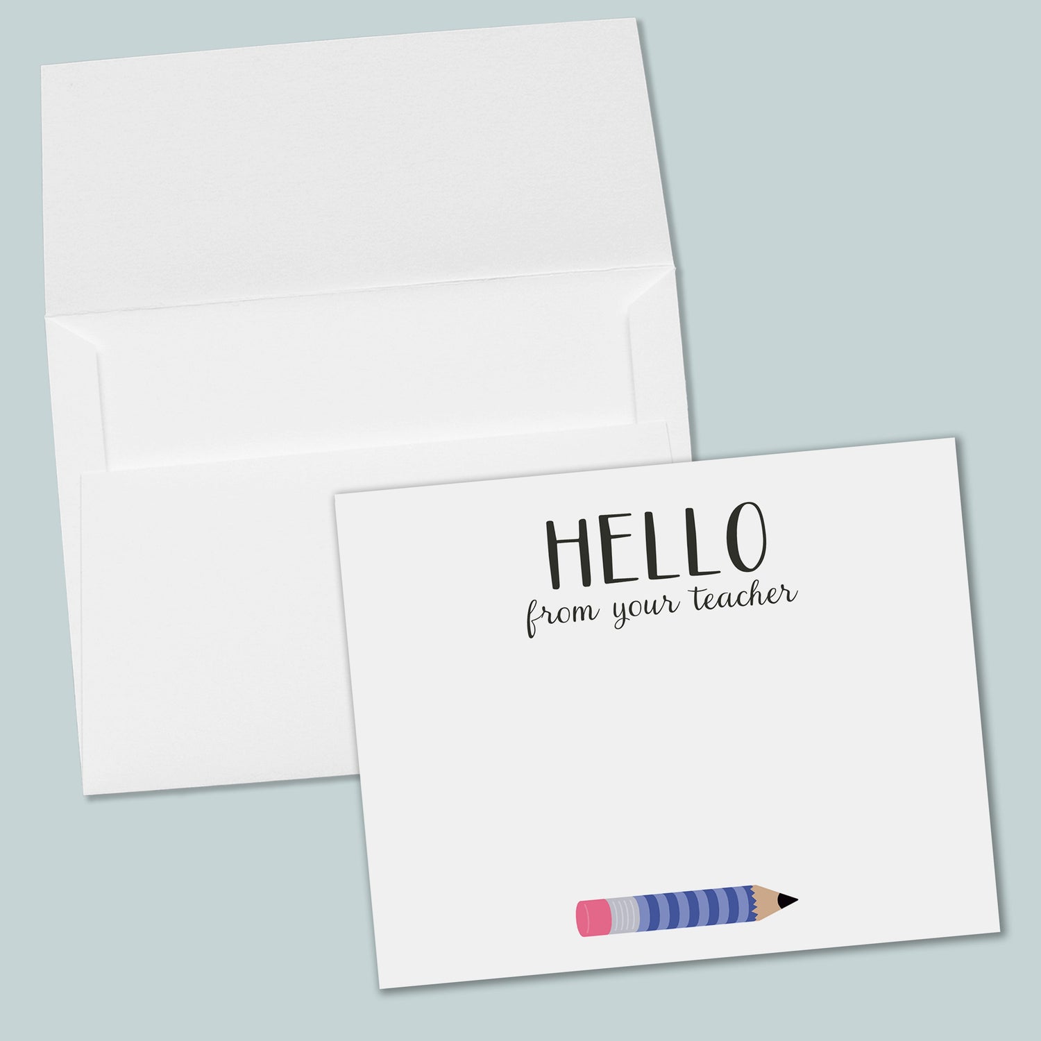 Pencil (Blue) Note Cards | Boxed Set of 12