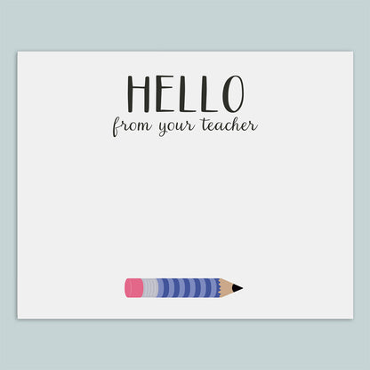 Pencil (Blue) Note Cards | Boxed Set of 12