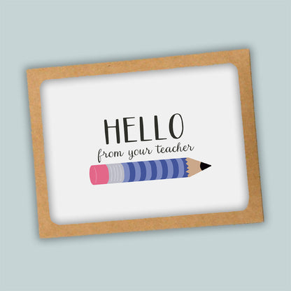 Pencil (Blue) Folded Note Cards | Boxed Set of 8