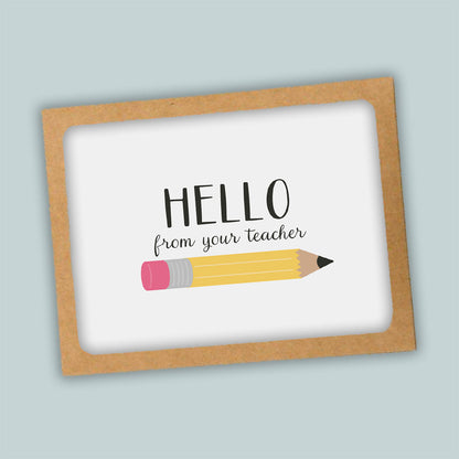 Pencil (Yellow) Folded Note Cards | Boxed Set of 8