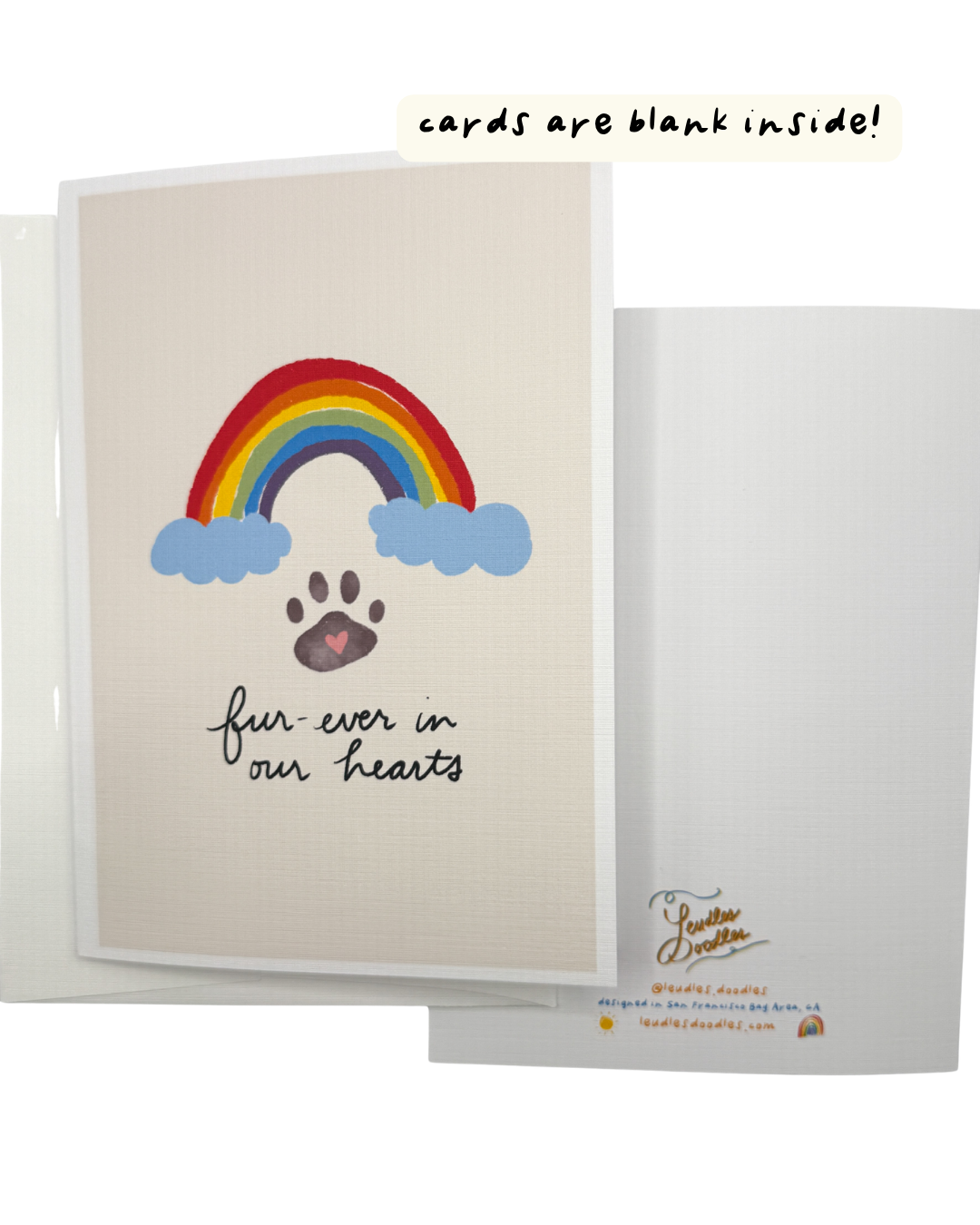 Pet Loss, Fur-ever in Our Hearts Card (5x7")