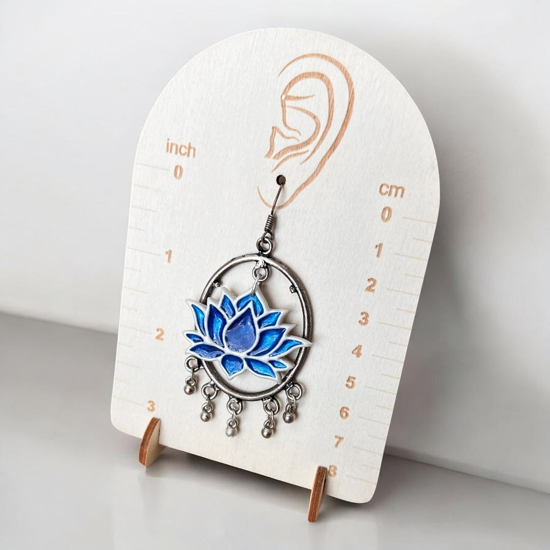 Lotus Earrings on Metal