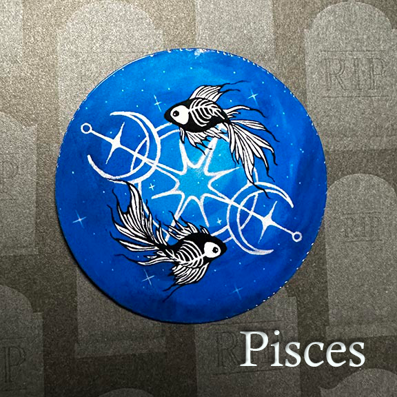 Zodiac Stickers, handpainted decals