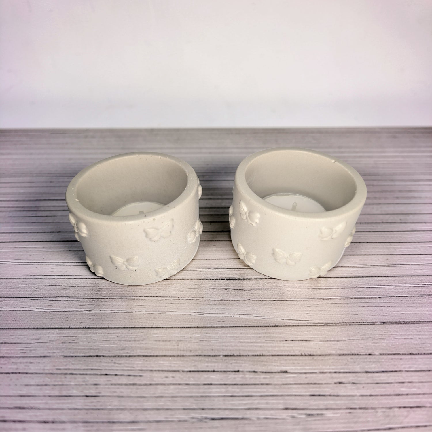 Concrete Bow Candle Holder, Cute Coquette Mini Planter, Aesthetic Tea Light Votive Holder, Small Desk Organizer &amp; Catchall Dish, Ribbon Decor