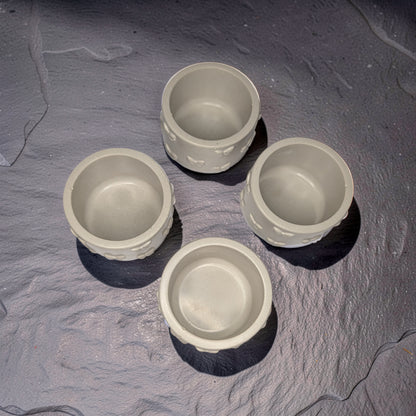 Concrete Bow Candle Holder, Cute Coquette Mini Planter, Aesthetic Tea Light Votive Holder, Small Desk Organizer &amp; Catchall Dish, Ribbon Decor