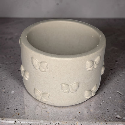 Concrete Bow Candle Holder, Cute Coquette Mini Planter, Aesthetic Tea Light Votive Holder, Small Desk Organizer &amp; Catchall Dish, Ribbon Decor