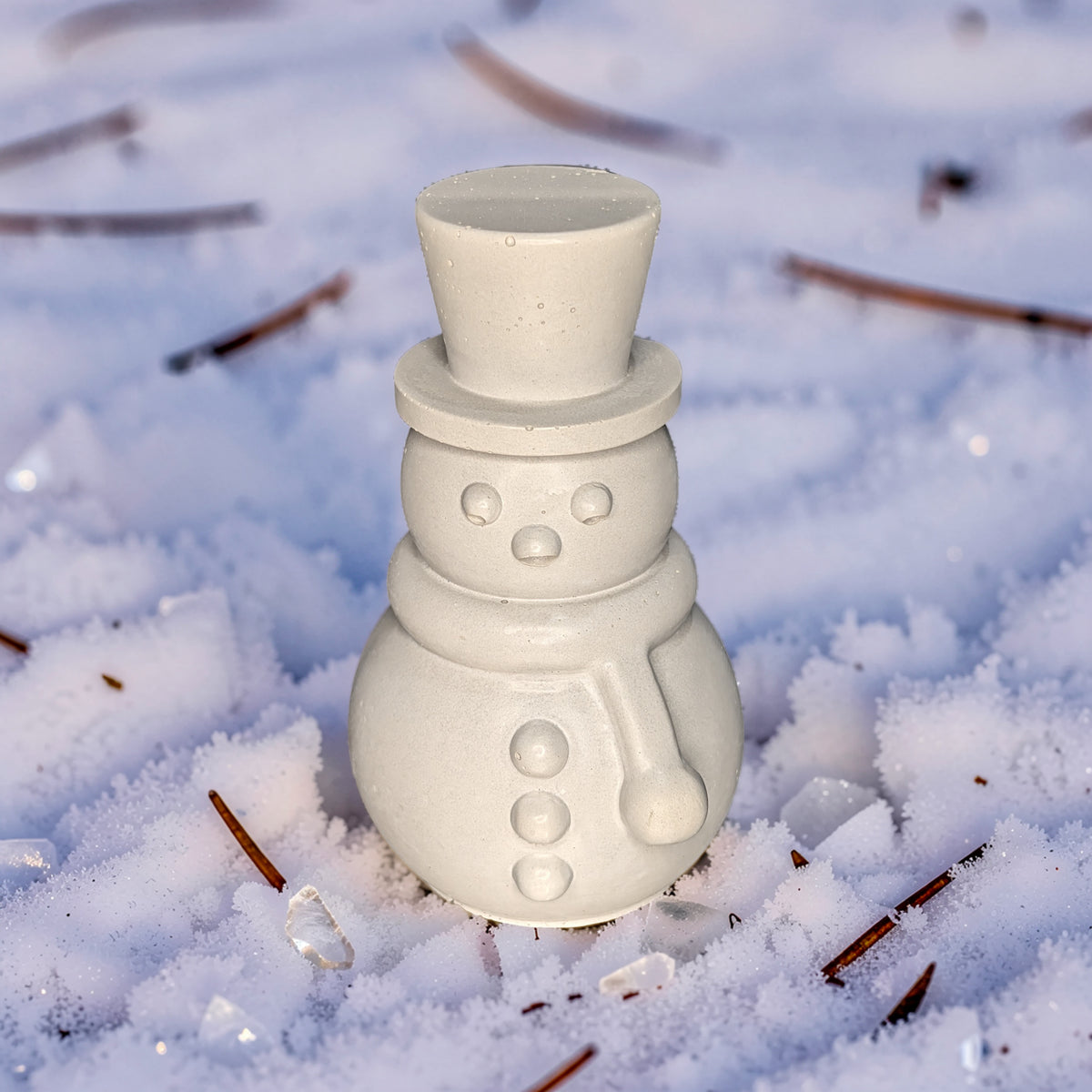 Mini Concrete Snowman Figurine, Paint Your Own Winter DIY Craft, Modern Tiered Tray Decor, Minimalist Holiday Mantel Shelf Accent, Set of 1 or 2