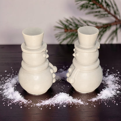 Mini Concrete Snowman Figurine, Paint Your Own Winter DIY Craft, Modern Tiered Tray Decor, Minimalist Holiday Mantel Shelf Accent, Set of 1 or 2